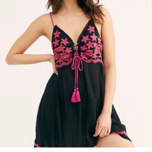 Free People  Intimately Celia Embroidered Slip Small